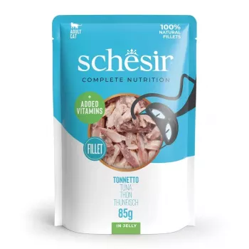 SCHESIR tunas želė šlapias kačių maistas - 85 g skardinė