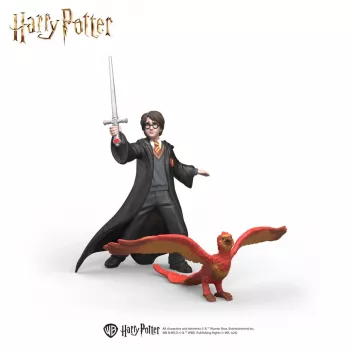Schleich Wizarding World Harry Potter & Fawkes su kardu