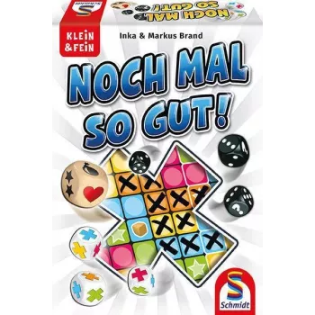 Schmidt Spiele Nochmal so gut (49365) - kauliukų žaidimo papildymas žaidimui Nochmal!, 1-6 žaidėjai, nuo 8 metų, 20-30 minučių, 2 dvipusiai rezultatų lapai, 4 nauji žaidimo variantai, vokiečių kalba