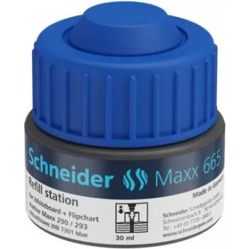 Schneider Maxx 665 mokymo lentos žymeklio papildymo rašalas mėlynas 25 ml 166503