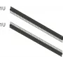 SCHROFF Šepetėlių juostos panelis 1U su 2 kabelių įvadais, juodas RAL 9005 64230096