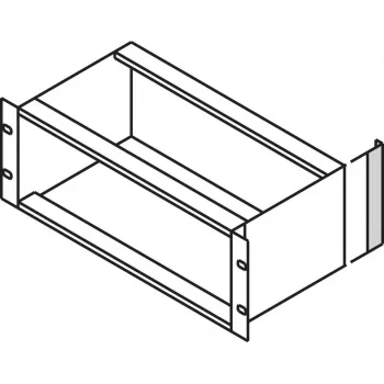 SCHROFF EMC kampinio profilio galinė dalis 3U korpusams, aliuminis, chromuotas, 128,4 mm, 24561198