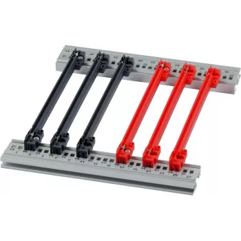 SCHROFF kreipianųjų bėgelių priedų rinkinys 160TE 2mm raudonas (10 vnt.) 24568363