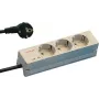 SCHROFF STDL Schuko maitinimo juosta, 3 lizdai, 184 mm, aliuminis, sidabrinė/juoda 60110200