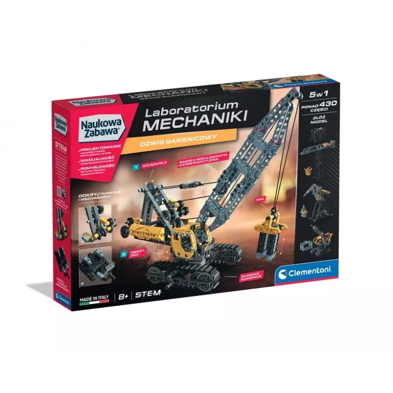 Mokslinės pramogos mechanikos laboratorija Vikšrinis kranas Clementoni 50402