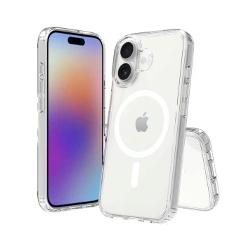 SCREENOR Bumper Case, skirtas Apple iPhone 17 su MagSafe - permatomas, smūgiams atsparus ir nepageistantis