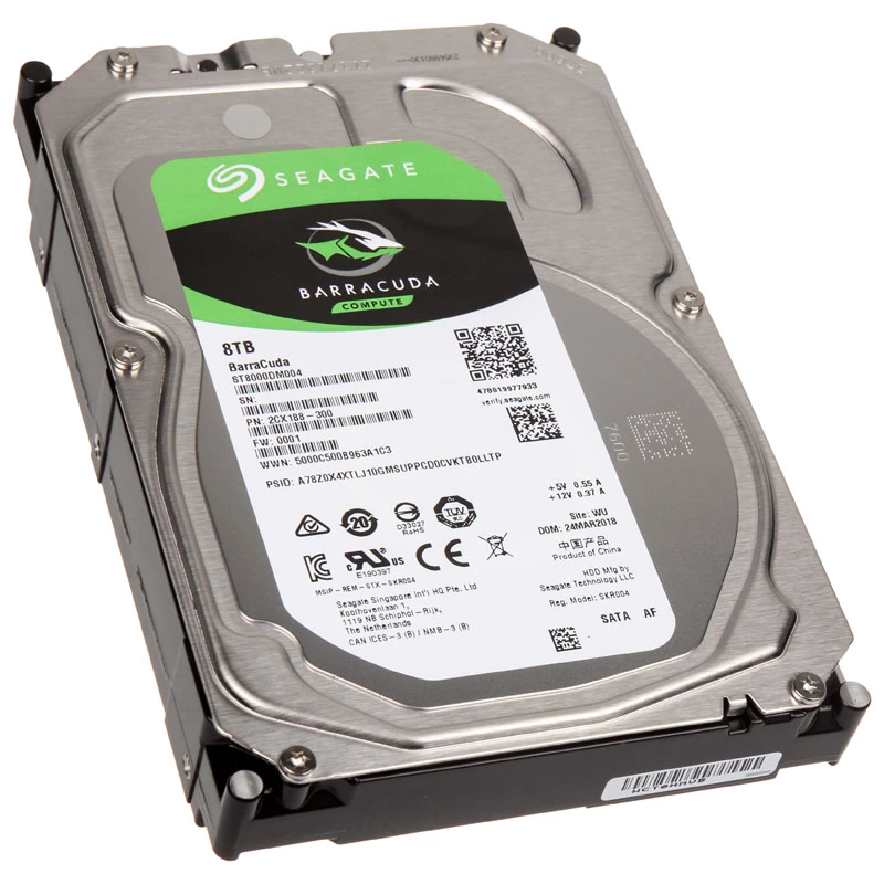 Seagate Barracuda ST8000DM004 8 TB 3.5 colio vidinis kietasis diskas SATA III 5400 RPM 256 MB talpykla