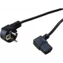 SECOMP STANDARD maitinimo laidas su kampuotu IEC C13 jungtimi, CEE 7/7 į IEC C13, 1,8 m, juodas S2307