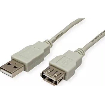 SECOMP STANDARD USB 2.0 prailginimo kabelis, Type A male į female, smėlio spalvos, 0,8 m (S3111)