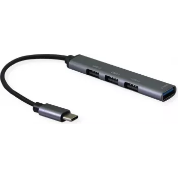 SECOMP STANDARD USB 2.0 šakotuvas, USB-C jungtis, 4x USB-A prievadai (3x USB 2.0 + 1x USB 3.2 Gen1) (S3017)