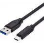 SECOMP Standartinis USB 3.2 Gen 1 kabelis, USB A į C, 0,5 m, juodas (S3015)