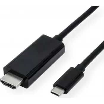 SECOMP USB-C į HDMI adapterio kabelis, 4K, 2 m, juodas S3731