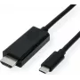 SECOMP USB-C į HDMI adapterio kabelis, 4K, 2 m, juodas S3731