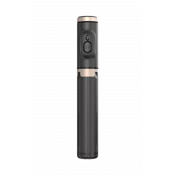 SEEK TOTI Selfie Stick su paslėptu dizainu ir stabiliu trikoju Q12, juoda