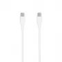 SEEK TOTI USB-C į USB-C Silikoninis laidas 1m 3A Baltas