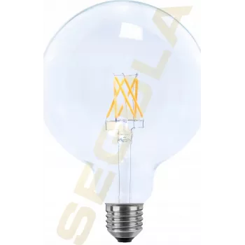 SEGULA LED Globe 125 Clear E27 6.5W 650Lm 2700K šiltai balta reguliuojama
