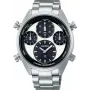 SEIKO SFJ001P1 Vyriškas saulės energijos kvarcinis chronografinis laikrodis 42mm nerūdijantis plienas