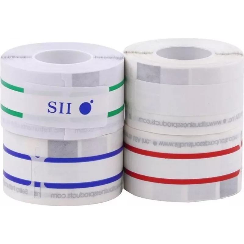 Seiko SLP-4AST Įvairiaspalvės adresų etiketės - 28 x 89 mm, 520 etikečių (4 ritinėliai po 130) Smart Label Printer 420/425/430/440/450 16.06.2037