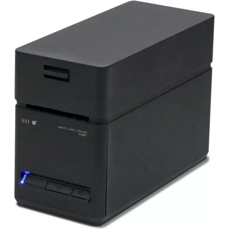 SEIKO SLP-720RT belaidis LAN etikečių spausdintuvas, 300 dpi tiesioginė terminė spauda, USB/Ethernet/Wi-Fi, automatinis pjaustytuvas, juodas/pilkas