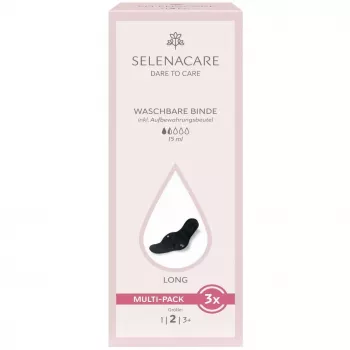 Selenacare Washable Pads (3-Pack) - Daugkartiniai menstruaciniai įklotai reguliariam kraujavimui, minkštas bambuko anglies audinys, vandeniui atsparus PUL, skalbiami mašinoje, Oeko-Tex sertifikuoti