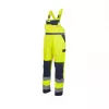 Semi-Combination Drogowiec 11-000024-XL ryškiai oranžinės/tamsiai mėlynos spalvos darbo kombinezonas su seilinuku ir petnešomis XL