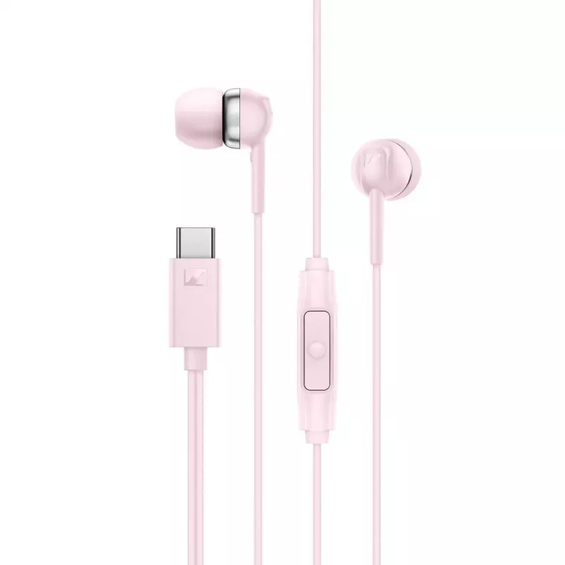 Sennheiser CX 80U laidinės ausinės su mikrofonu ir nuotolinio valdymo pulteliu, Sakura rožinė, 17 Hz - 20 kHz