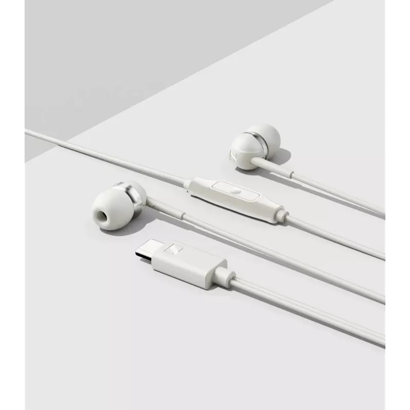 Sennheiser CX 80U laidinės USB-C ausinės su mikrofonu, baltos