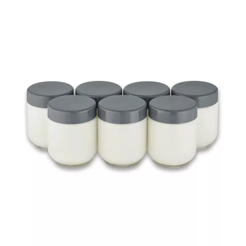 Severin JG 3510 Jogurto gaminimo aparatas, 7 x 150 ml stikliniai indeliai, 13 W, baltas