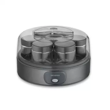 Severin JG 3510 Jogurto gaminimo aparatas, 7 x 150 ml stikliniai indeliai, 13 W, baltas