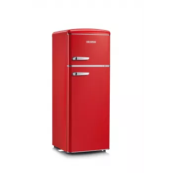 SEVERIN RKG 8930 Retro Red Šaldytuvas-Šaldiklis, 208 L, Energijos klasė E