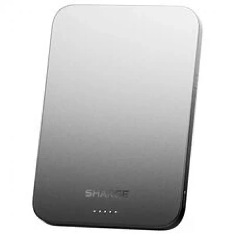 SHARGE AeroMag Air nešiojamas įkroviklis (power bank) 5000mAh Qi2 15W belaidis 20W USB-C PD juodas YDD-AEROMAGAIR-M6