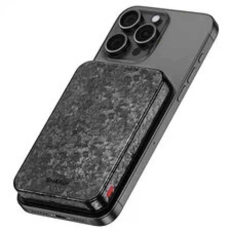 SHARGE CarbonMag 10K belaidis maitinimo blokas, 10,000mAh, Qi2 15W, USB-C 20W, juodas YDD-SG-C2TXWCX-HEI