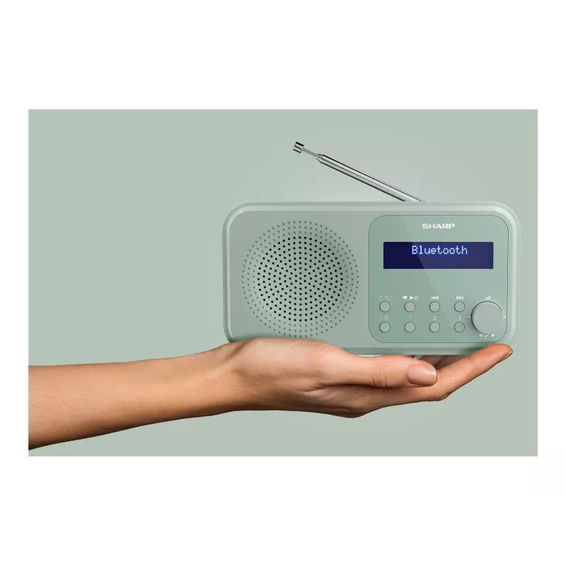 Sharp Tokyo DR-P420(GN) nešiojamasis DAB+/FM radijas, Bluetooth 5.3, akvamarino žalias