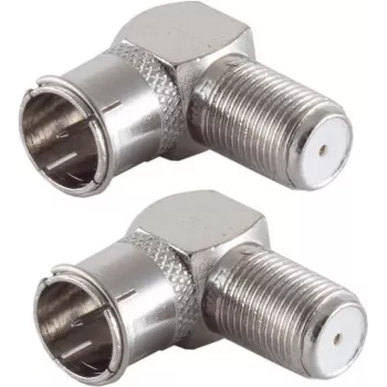 SHIVERPEAKS BASIC-S F-Quick stačiu kampu adapterių rinkinys, 2x F-tėtis į F-moterišką, 75 omų, nikeliuotas BS15-300414