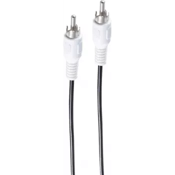 SHIVERPEAKS BASIC-S Mono RCA garso kabelis, 5,0 m, juodas, polietileno maišelis BS40005
