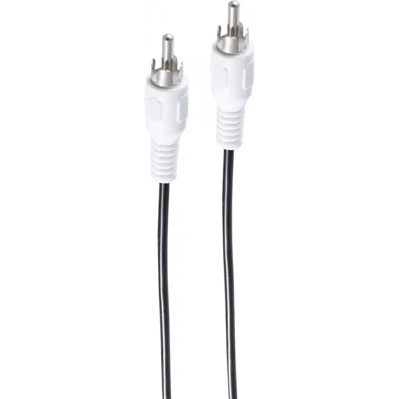 SHIVERPEAKS BASIC-S Mono RCA garso kabelis, 5,0 m, juodas, polietileno maišelis BS40005