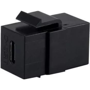 SHIVERPEAKS BASIC-S USB-C 3.1 Gen 2 Keystone sujungėjas, moteriškas į moterišką, 10 Gbps, juodas BS08-10040
