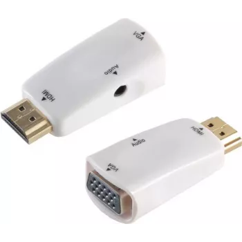 SHIVERPEAKS BS10-01001 HDMI į VGA + 3,5 mm garso aktyvus keitiklis, 1080p, juodas