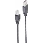 SHIVERPEAKS BS13-23015 USB 2.0 laidas, USB-A vyriškas į USB-B vyrišką, 0,5 m, juodas, 480 Mbps, folijos ir pynimo ekranavimas