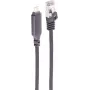 SHIVERPEAKS BS14-51075 USB-C į RJ45 Gigabit Ethernet adapterio kabelis, 10 m, aliuminis, juodas