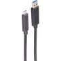 SHIVERPEAKS BS30-39105 aktyvusis optinis USB 3.2 Gen 2 kabelis, USB-A į USB-C, 10 Gbps, 25 m, juodas