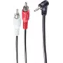 SHIVERPEAKS BS30842 garso kabelis 1,5 m 3,5 mm į 2x RCA (kištukas) juodas