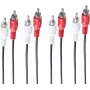 SHIVERPEAKS BS40112 4 kanalų RCA garso kabelis, 1,5 m, auksuoti kontaktai, juodas