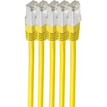 Shiverpeaks BS75711-HY-SET5 Cat6 S/FTP jungiamasis laidas, 1 m, geltonas, LSZH, 5 vnt.