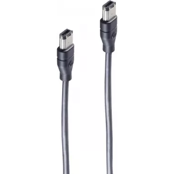 SHIVERPEAKS BS77202 FireWire 400 laidas - 6 kontaktų į 6 kontaktų, juodas, 400 Mbit/s