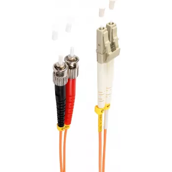 SHIVERPEAKS BS77950 Šviesolaidinis pataisos kabelis 10m LC į ST OM2 Duplex Oranžinis