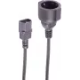 SHIVERPEAKS IEC C14 į CEE 7/3 Schuko maitinimo adapterio kabelis, 3m, 1mm², 10A, juodas, skirtas UPS BS09-07045