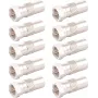 SHIVERPEAKS IEC vyriškas į F moteriškas adapteris, 10 vnt. rinkinys, 75 omų, nikeliuotas BS85323-SET10