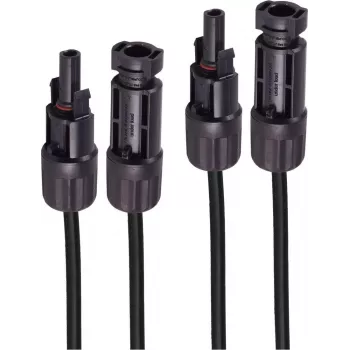 SHIVERPEAKS PV4 saulės energijos prailginimo kabelių rinkinys, 4 mm², 20 m, MC4, juodas, 2 vnt. BS02-32095