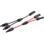 SHIVERPEAKS PV4 T-Adapterio kabelių rinkinys, 2-to-1, 4 mm², raudonas/juodas, 30 cm (BS02-21022)